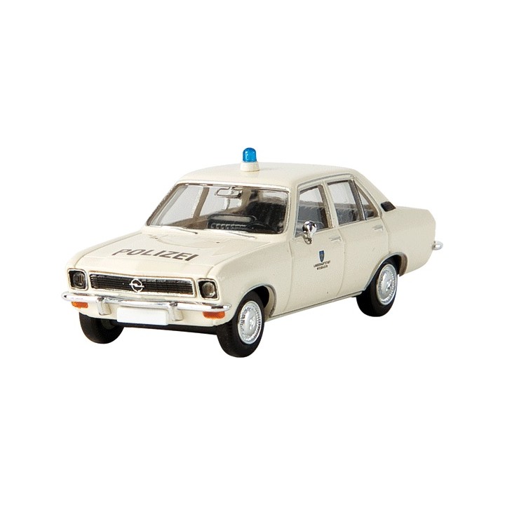 OPEL ASCONA A BLANCO POLICIA POLIZEI WIESBADEN" BREKINA 20374 ESCALA 1/87"
