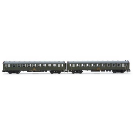 SET 2 COCHES 5000 BB4 2º CLASE, RENFE VERDE OLIVA ARNOLD HN4478 ESCALA N