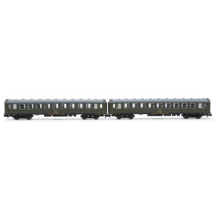 SET 2 COCHES 5000 BB4 2º CLASE, RENFE VERDE OLIVA ARNOLD HN4478 ESCALA N
