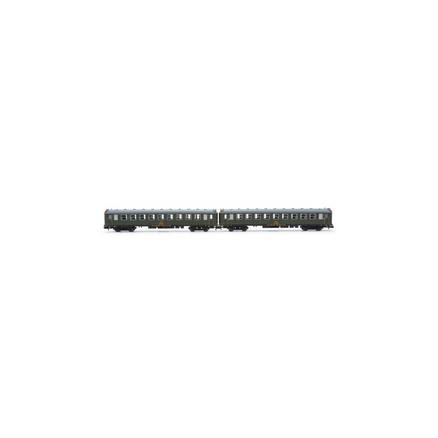 SET 2 COCHES 5000 BB4 2º CLASE, RENFE VERDE OLIVA ARNOLD HN4478 ESCALA N