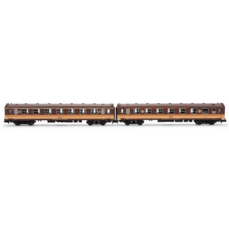 SET 2 COCHES 5000 CAFETERÍA + BB1 2º CLASE, RENFE ESTRELLA" ARNOLD HN4478 ESCALA N"