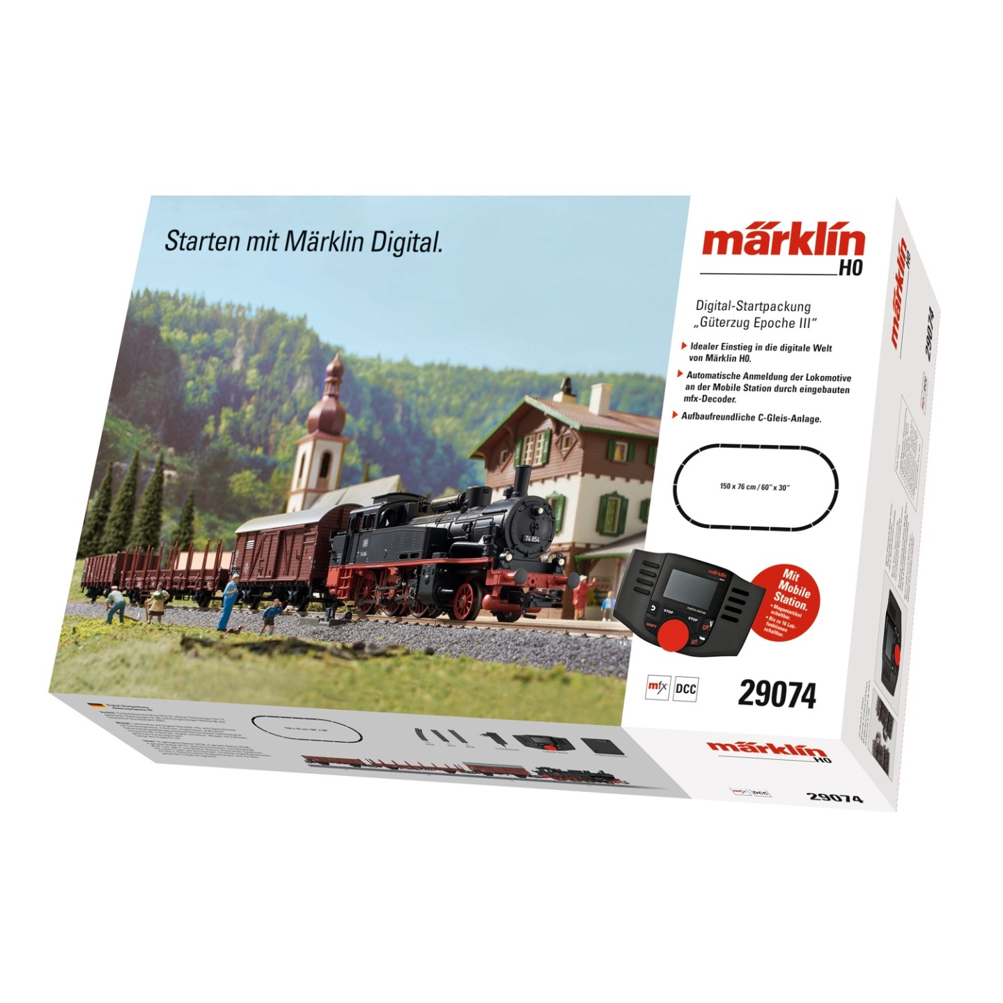 SET DE INICACIÓN MARKLIN DIGITAL CON LOCOMOTORA DE VAPOR MARKLIN 29074