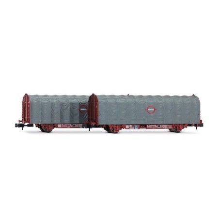 SET 2 VAGONES LONAS RENFE TRANSFESA" ARNOLD HN6695 ESCALA N"
