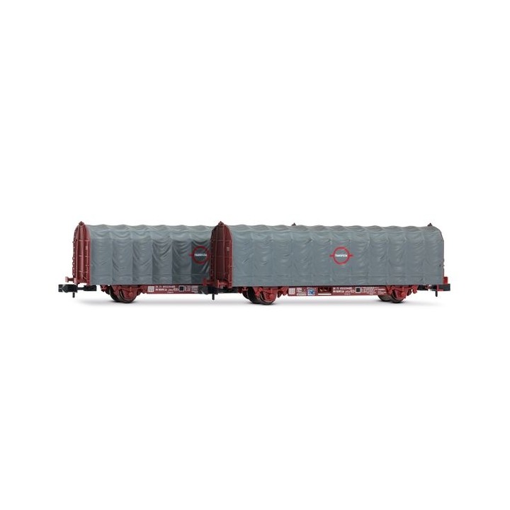 SET 2 VAGONES LONAS RENFE TRANSFESA" ARNOLD HN6695 ESCALA N"