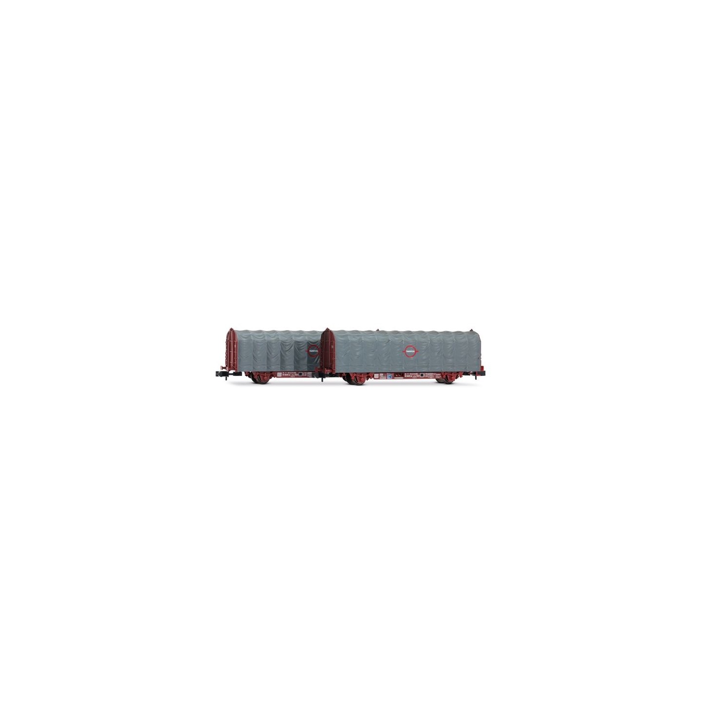 SET 2 VAGONES LONAS RENFE TRANSFESA" ARNOLD HN6695 ESCALA N"