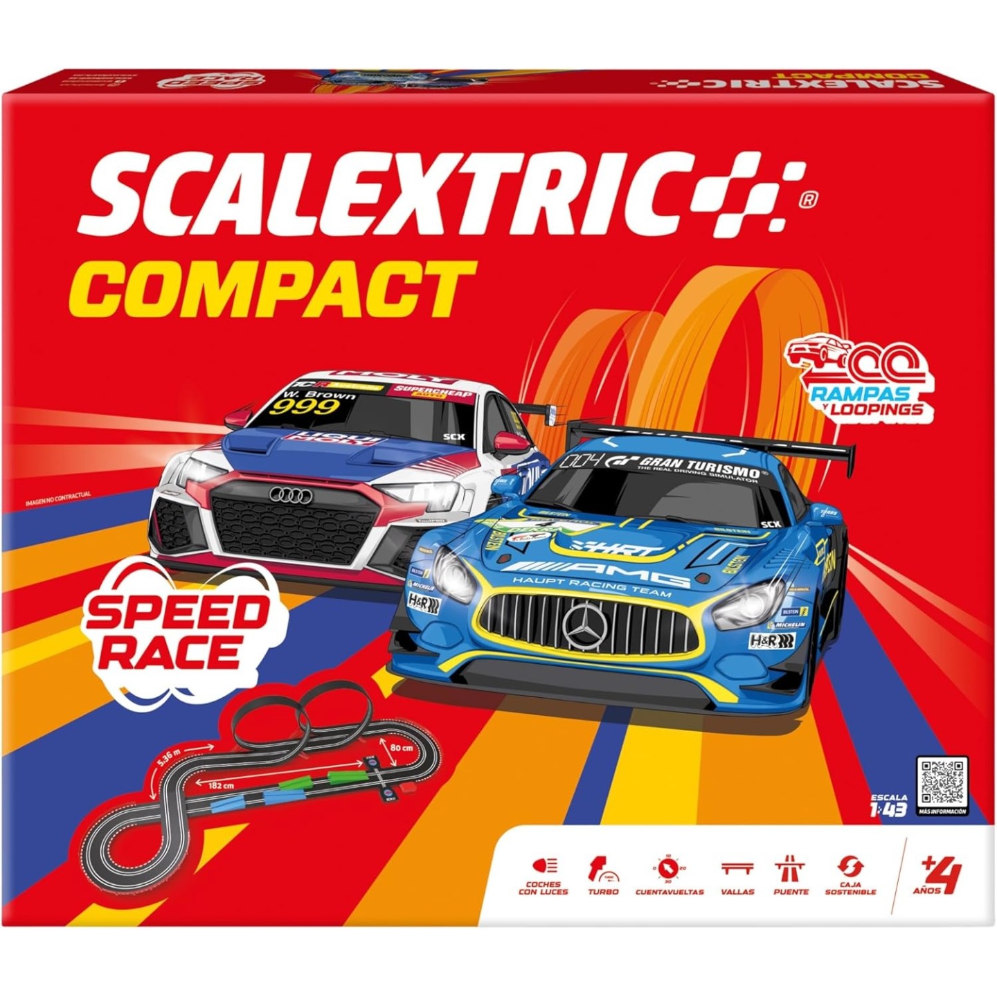 CIRCUITO SPEED RACE SCALEXTRIC COMPACT C10584S500 1/43
