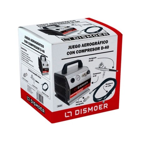 KIT AERÓGRAFO + COMPRESOR D-40 DISMEOR 26104