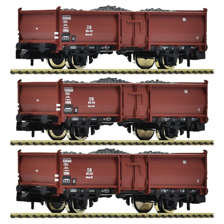 SET 3 VAGONES CARBONEROS FLEISCHMANN 820530 ESCALA N