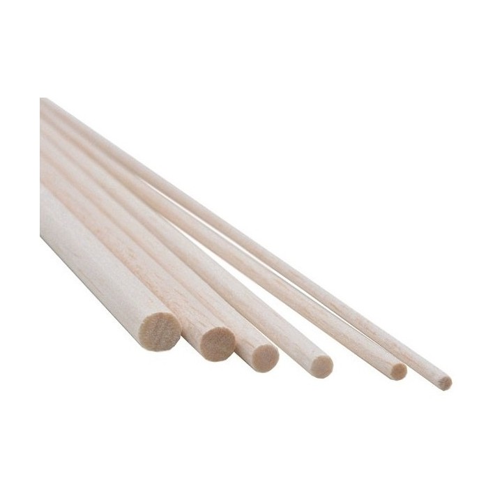 LISTÓN REDONDO MADERA DE BALSA 3mm x 1 metro DISMOER 35440