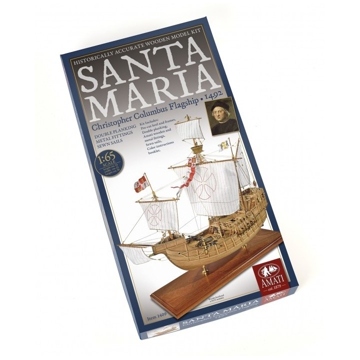 BARCO DE MADERA SANTA MARIA CARABELA AMATI 1409 ESCALA 1/65