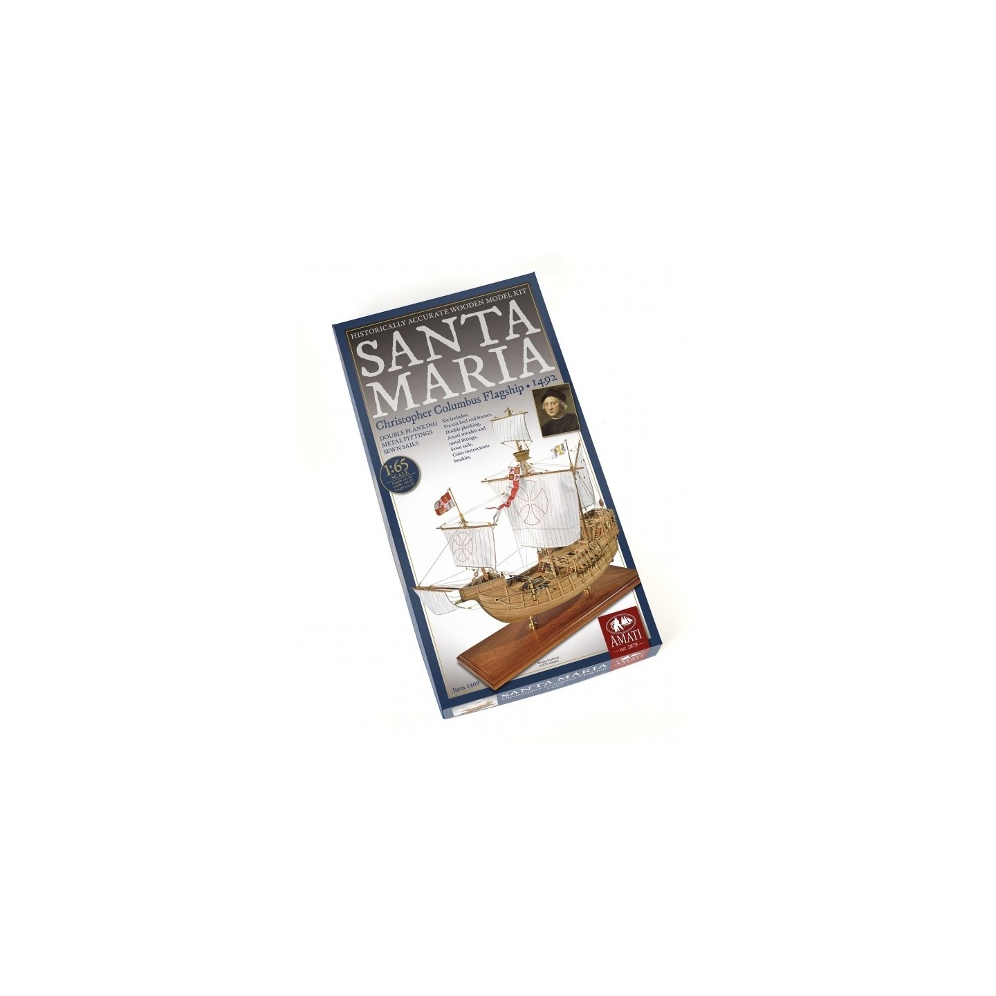 BARCO DE MADERA SANTA MARIA CARABELA AMATI 1409 ESCALA 1/65
