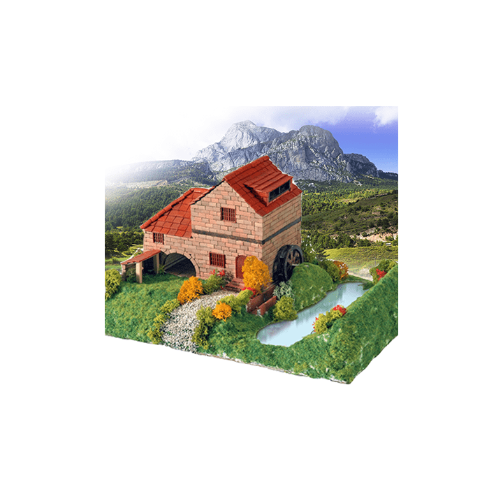 KIT DE CONSTRUCCIÓN DE LADRILLOS CASA RURAL CON MOLINO KERANOVA 30314