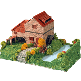KIT DE CONSTRUCCIÓN DE LADRILLOS CASA RURAL CON MOLINO KERANOVA 30314