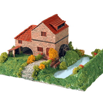KIT DE CONSTRUCCIÓN DE LADRILLOS CASA RURAL CON MOLINO KERANOVA 30314