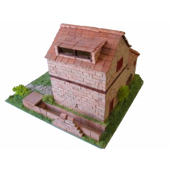 KIT DE CONSTRUCCIÓN DE LADRILLOS CASA RURAL CON MOLINO KERANOVA 30314