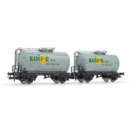 VAGONES CISTERNA DE 2 EJES \"KOIPE\" ELECTROTREN HE6029 ESCALA H0