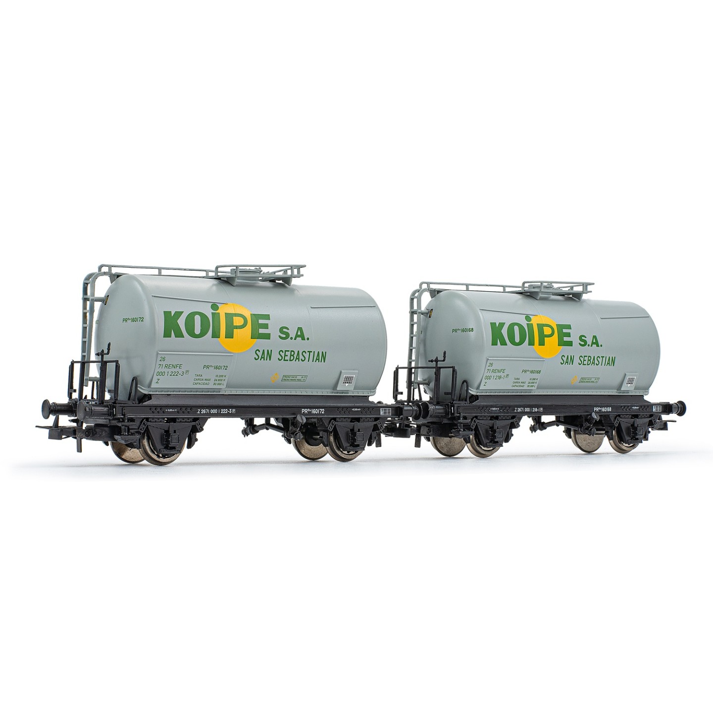 VAGONES CISTERNA DE 2 EJES \"KOIPE\" ELECTROTREN HE6029 ESCALA H0