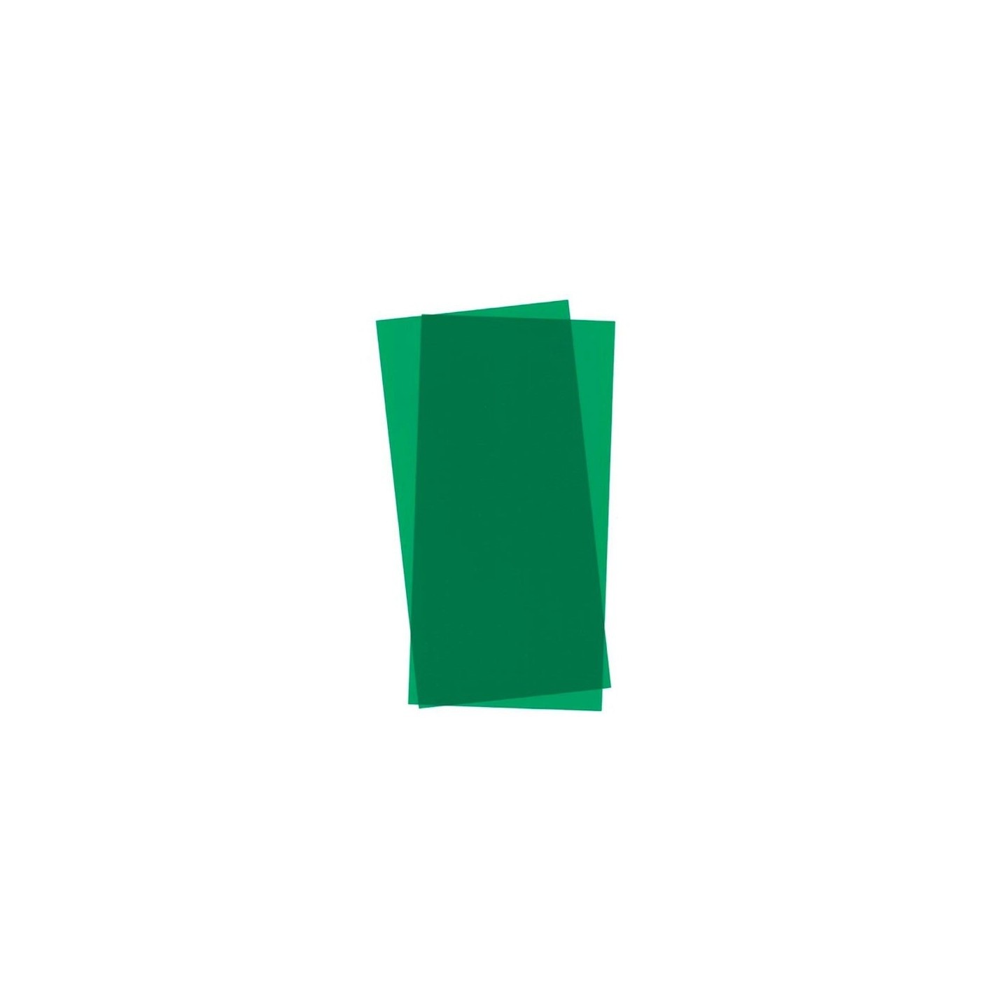HOJAS DE COLOR VERDE TRANSPARENTE 15X30X0,25cm 2uds EVERGREEN 9903