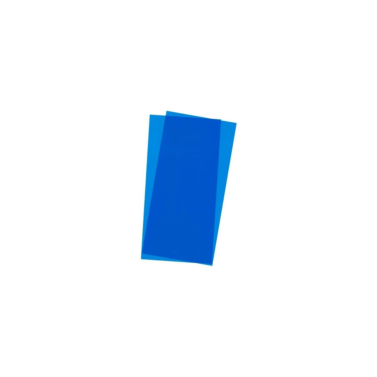 HOJAS DE COLOR AZUL TRANSPARENTE 15X30X0,25 2uds EVERGREEN 9902
