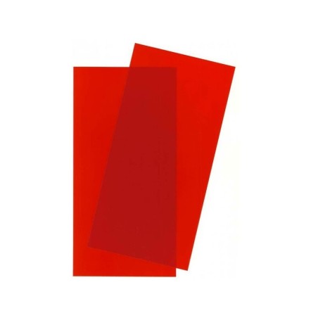 HOJAS DE COLOR ROJO TRANSPARENTE 15X30X0,25cm 2uds EVERGREEN 9901