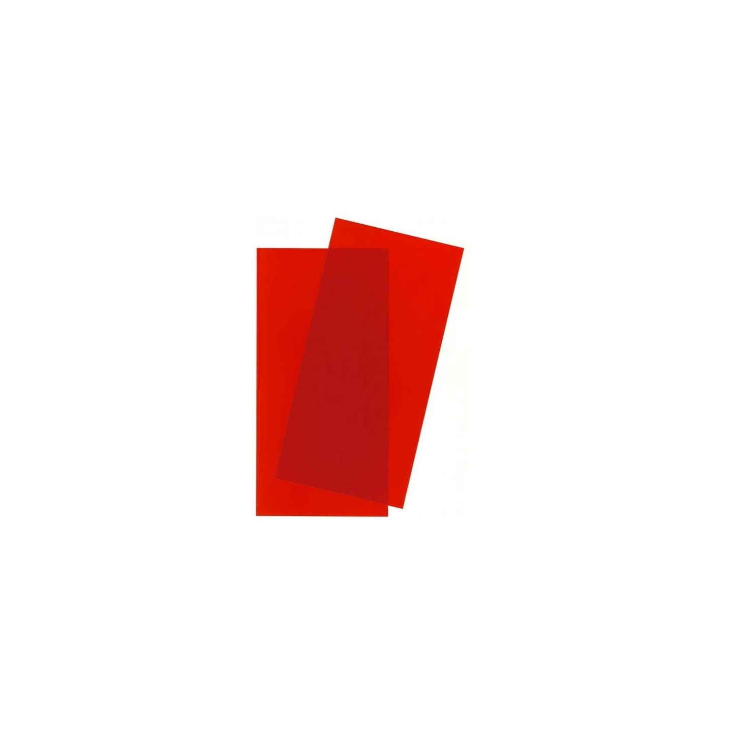 HOJAS DE COLOR ROJO TRANSPARENTE 15X30X0,25cm 2uds EVERGREEN 9901
