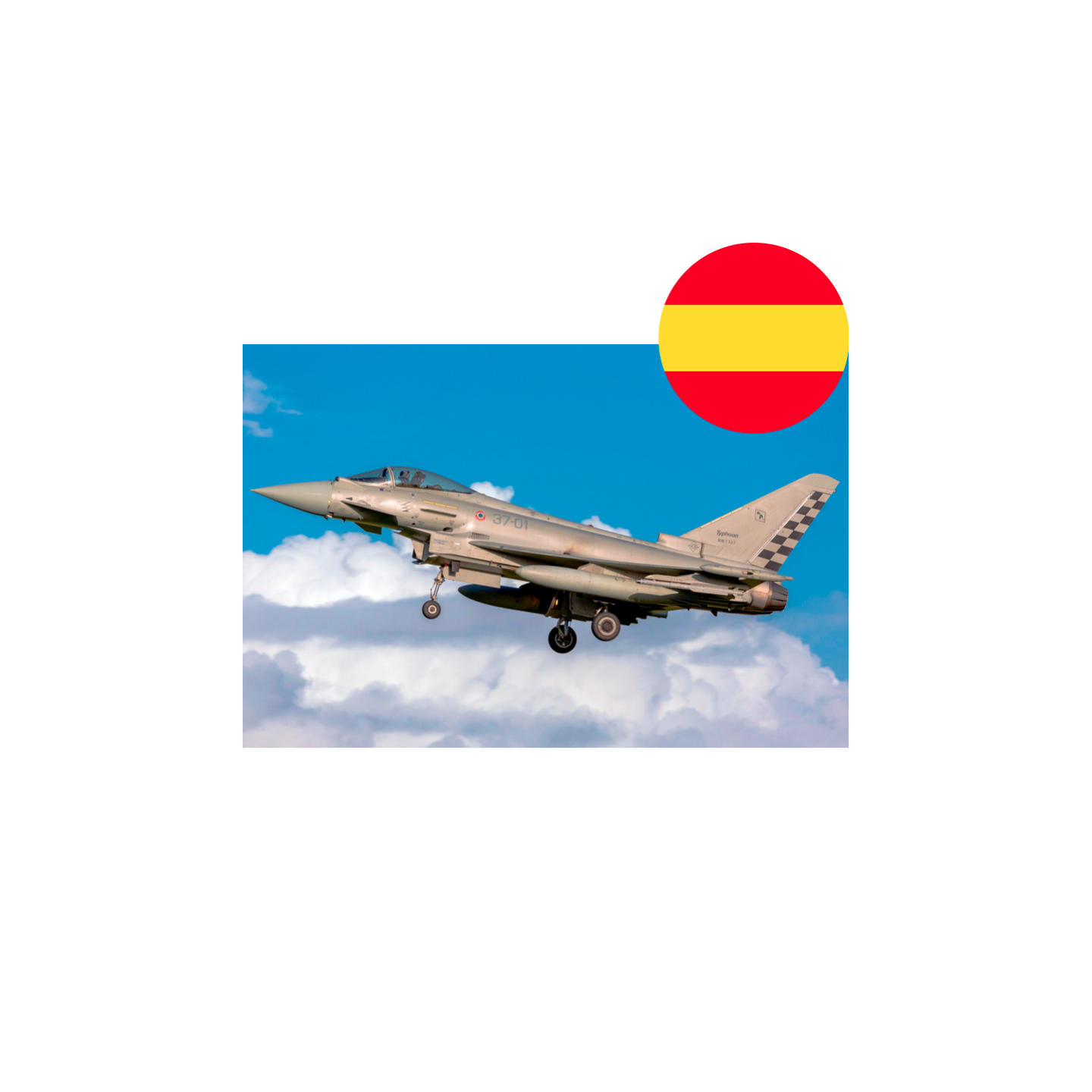 AVIÓN EF 2000 TYPHOON  VERSION ESPAÑOLA ITALERI 1355 ESCALA 1/72
