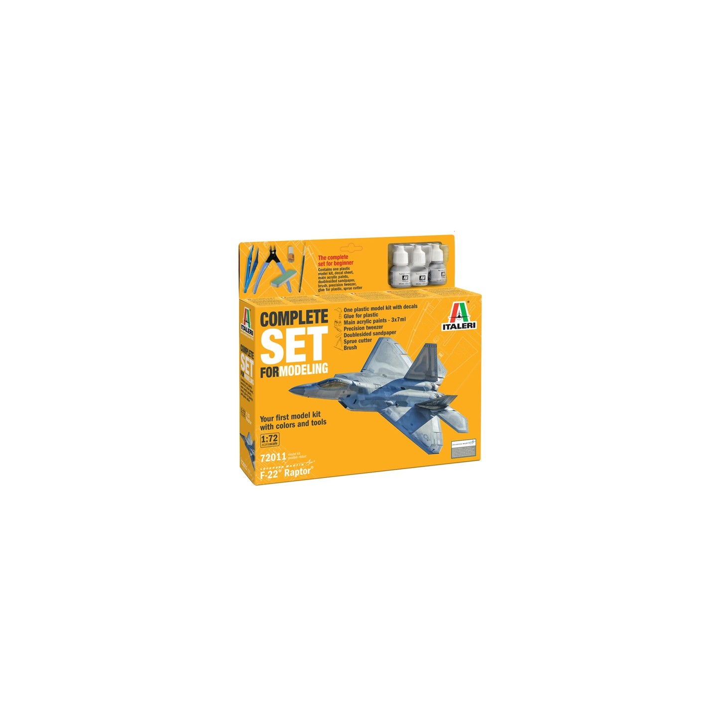 SET INICIACIÓN F-22 RAPTOR ITALERI 72011 ESCALA 1/72