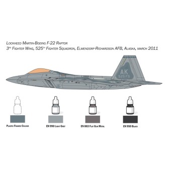 SET INICIACIÓN F-22 RAPTOR ITALERI 72011 ESCALA 1/72