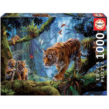 PUZZLE TIGRES EN LOS ARBOLES DE LA SELVA 1000 EDUCA 17662