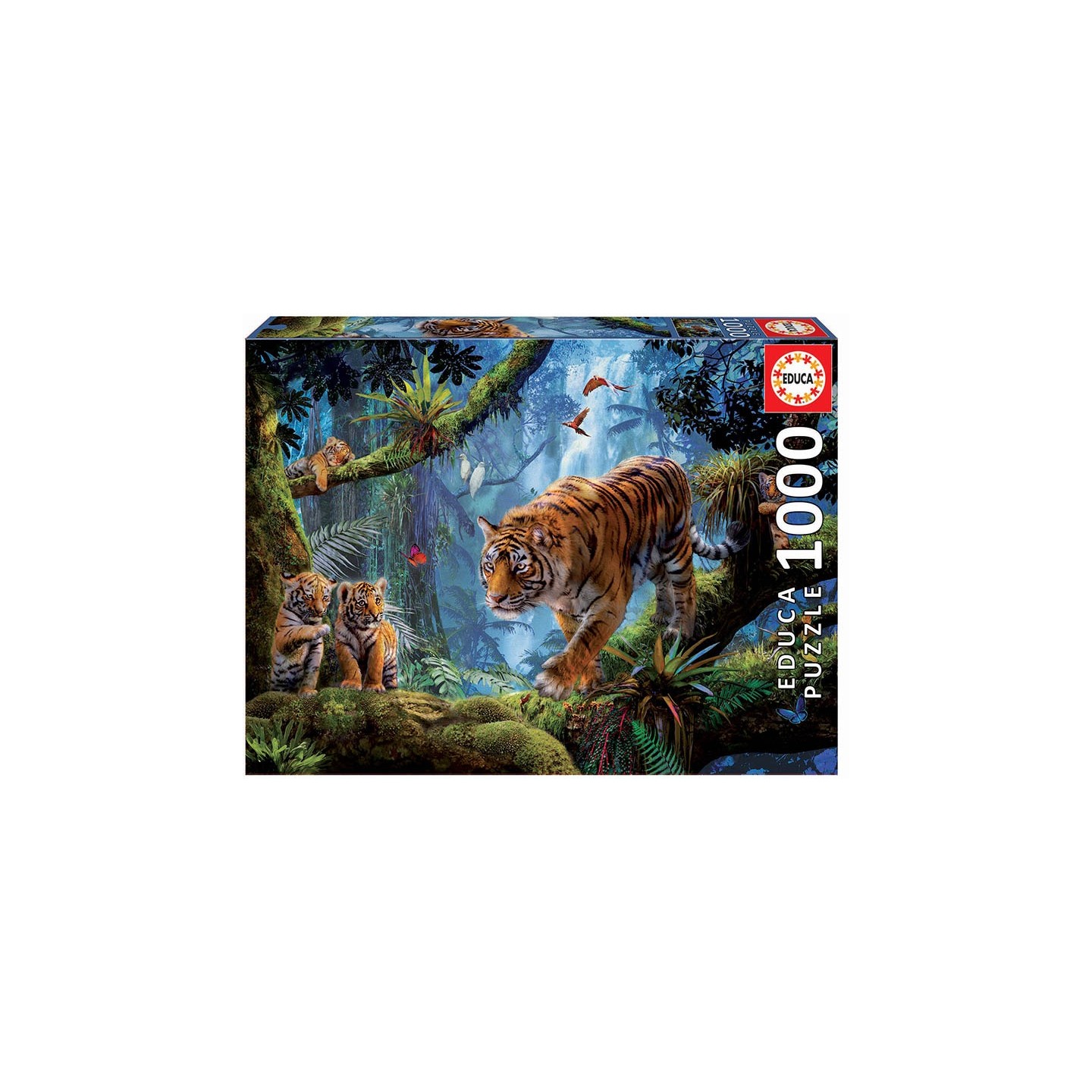 PUZZLE TIGRES EN LOS ARBOLES DE LA SELVA 1000 EDUCA 17662