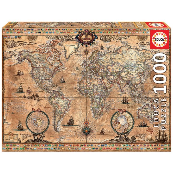 PUZZLE MAPA MUNDI 1000 EDUCA 15159