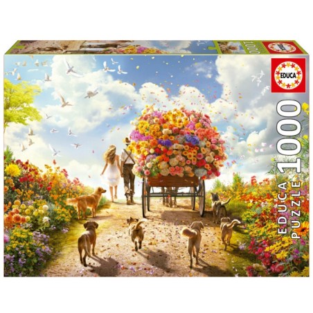 PUZZLE CARRO DE FLORES 1000 EDUCA 19921