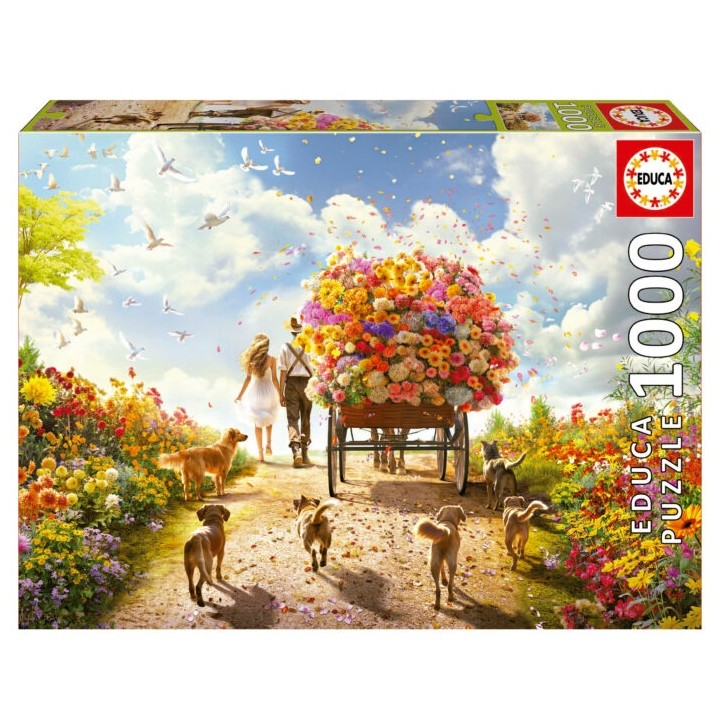 PUZZLE CARRO DE FLORES 1000 EDUCA 19921
