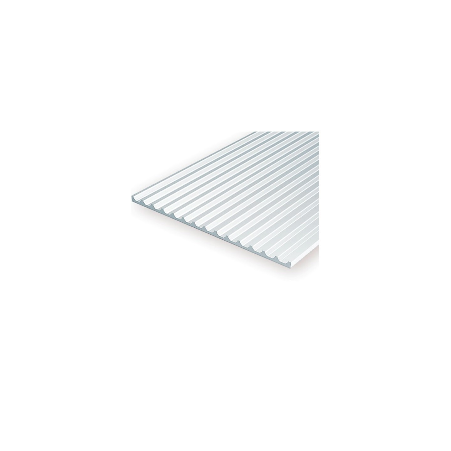 HOJA ESTIRENO BLANCO 15X30cm, 1mm de grosor y espaciado 3,2mm 1ud EVERGREEN 4530