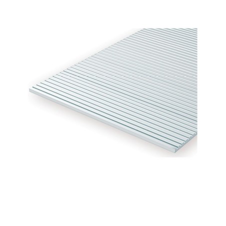 HOJA ESCALA O ESTIRENO BLANCO 15X30cmm, 1mm de grosor 1ud EVERGREEN 4067