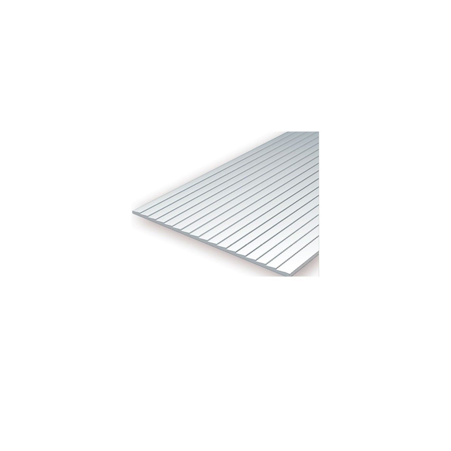 HOJA DE ESTIRENO BLANCO 15X30cm, 1mm de grosor yespaciado de 1,3mm 1ud EVERGREEN 4051