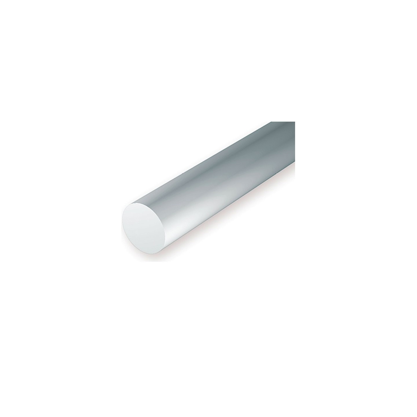 TUBO REDONDO MACIZO DE ESTIRENO BLANCO 35 cm de largo y 0,64 mm de diámetro. EVERGREEN 219