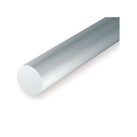 TUBO REDONDO MACIZO DDES ESTIRENO BLANCO  35 cm de largo y 3,20 mm de diámetro. EVERGREEN 214