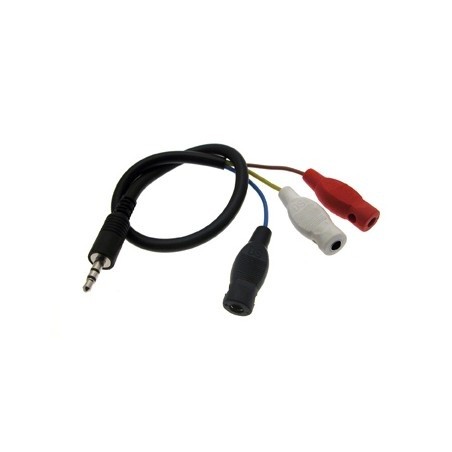 ADAPTADOR DE BANANAS HEMBRA A JACK 3,5mm DS ELECTRONICS DS-0091