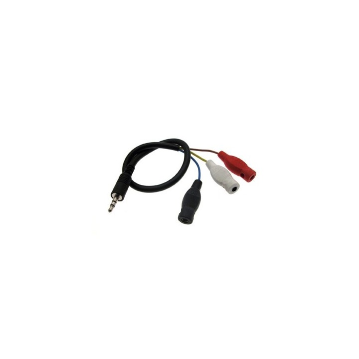 ADAPTADOR DE BANANAS HEMBRA A JACK 3,5mm DS ELECTRONICS DS-0091