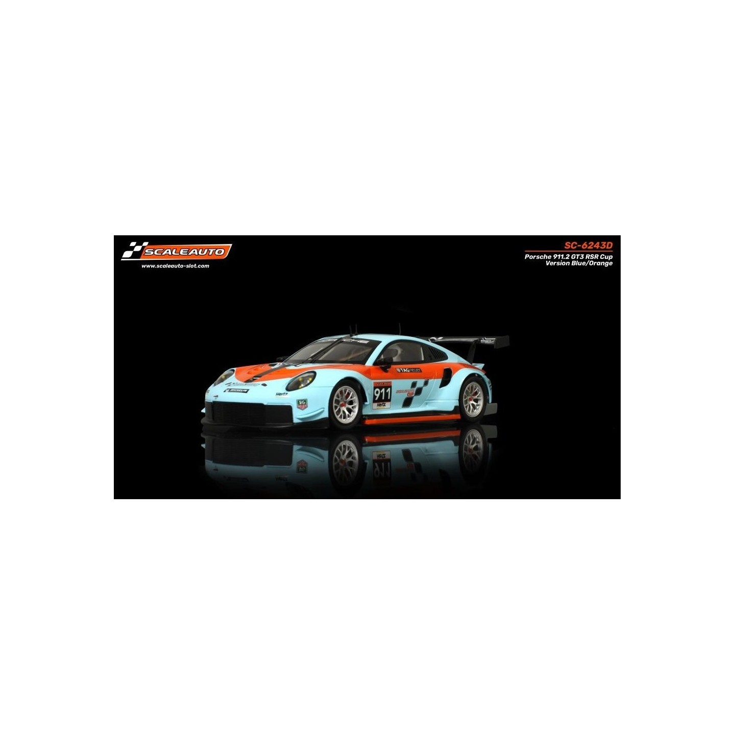 PORSCHE 911 GT3 RSR CUP SCALEAUTO SC6243D ESCALA 1/32