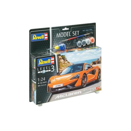 KIT CON PINTURAS MCLAREN 570S NARANJA REVELL 67051 ESCALA 1/24
