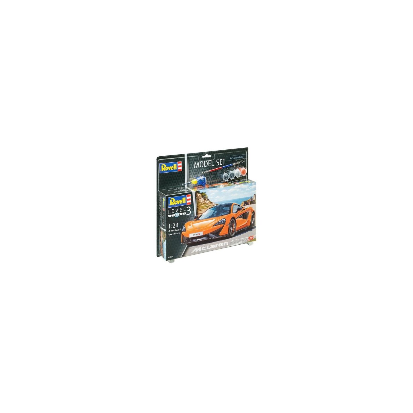 KIT CON PINTURAS MCLAREN 570S NARANJA REVELL 67051 ESCALA 1/24