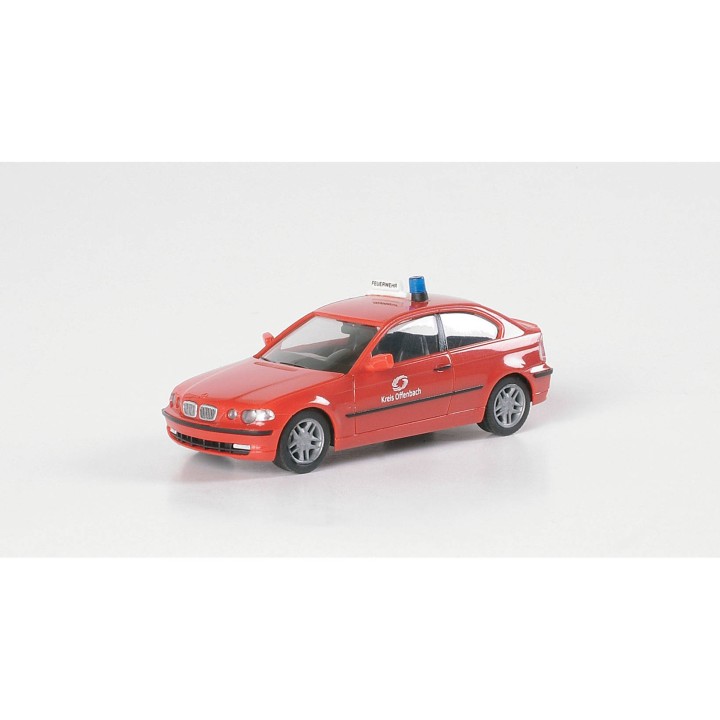 BMW 3er COMPACT BOMBEROS HERPA 045865 ESCALA 1/87