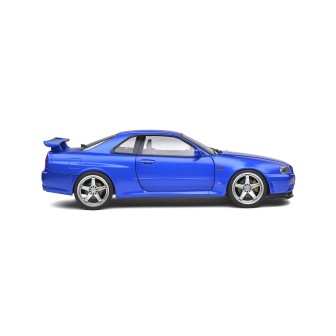 NISSAN SKYLINE (R34) GT-R 1999 BAYSIDE AZUL SOLIDO S1804306 ESCALA 1/18