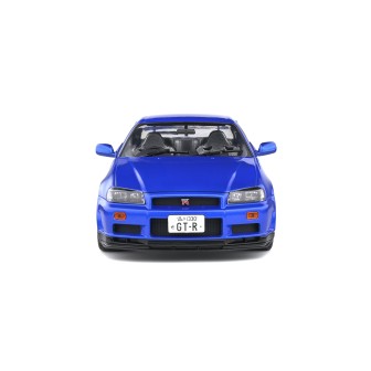 NISSAN SKYLINE (R34) GT-R 1999 BAYSIDE AZUL SOLIDO S1804306 ESCALA 1/18