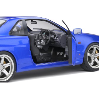 NISSAN SKYLINE (R34) GT-R 1999 BAYSIDE AZUL SOLIDO S1804306 ESCALA 1/18