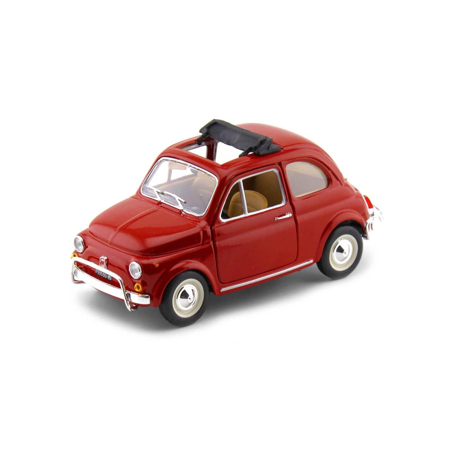 FIAT 500 L 1968 ROJO BURAGO 22099 ESCALA 1/24