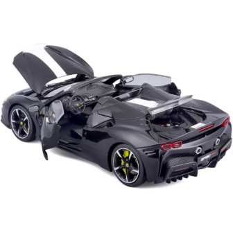 FERRARI SF90 STRADALE SPIDER ASSETTO FIORANO 2019 NEGRO BURAGO 16910 ESCALA 1/18