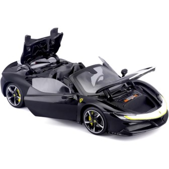 FERRARI SF90 STRADALE SPIDER ASSETTO FIORANO 2019 NEGRO BURAGO 16910 ESCALA 1/18